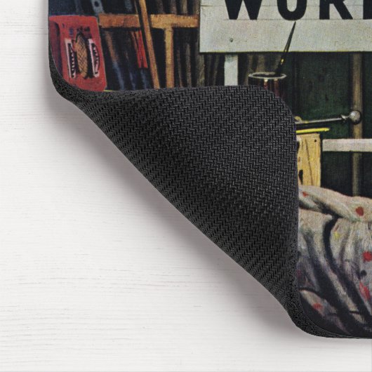 Mann-Arbeiten Mousepad (Ecke)