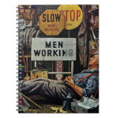 Mann-Arbeiten Notizblock (Vorderseite)