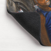 Mann auf Couch mit Ratten Mousepad (Ecke)