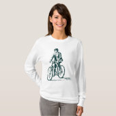 Mann auf dem Fahrrad - Dunkelgrün T-Shirt (Vorne ganz)