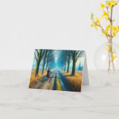 Mann auf dem Fahrrad Karte (Gelbe Blume)