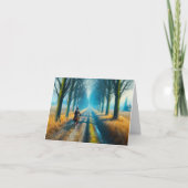 Mann auf dem Fahrrad Karte (Vorderseite)