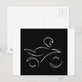 Mann auf dem Fahrrad Postkarte (Vorne/Hinten)