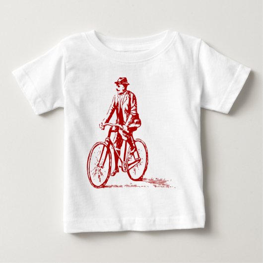Mann auf dem Fahrrad - Ruby Red Baby T-shirt (Vorderseite)