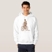 Mann auf dem Fahrrad - Walnut Brown Hoodie (Vorne ganz)