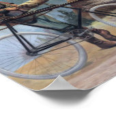 Mann auf dem Fahrrad, Yellowstone Nationalpark Vin Poster (Ecke)
