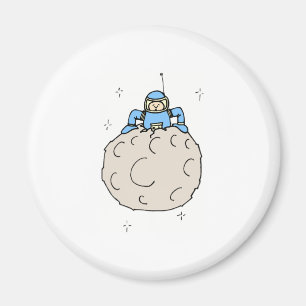 Mann auf dem Mond Magnet