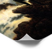 Mann auf dem Top Vintage Poster (Ecke)