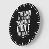 Mann auf der Bergspitze - Fitnessraum, Hektik, Erf Große Wanduhr (Winkel)