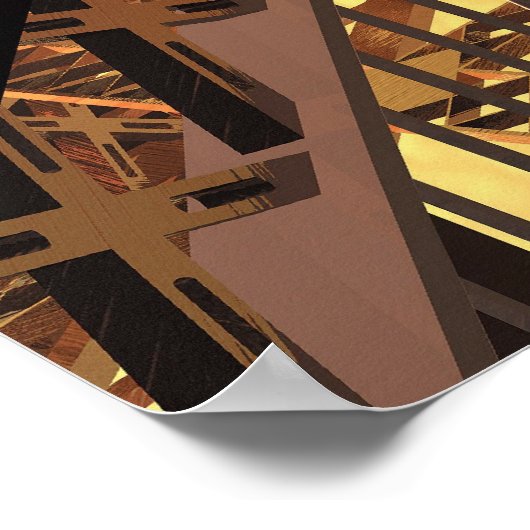 Mann auf der Brücke Poster (Ecke)