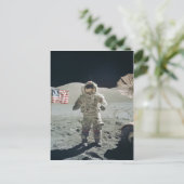 Mann auf der Mondpostkarte Postkarte (Stehend Vorderseite)