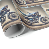 Mann auf einem Dirt-Fahrrad Geschenkpapier (Rolleneckpunkt)