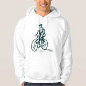 Mann auf einem Fahrrad - dunkelgrün Hoodie (Vorderseite)