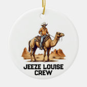 Mann auf einem Kamel Keramik Ornament (Vorne)