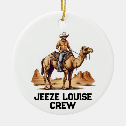 Mann auf einem Kamel Keramik Ornament (Vorne)