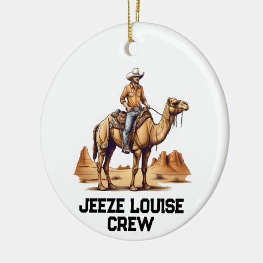 Mann auf einem Kamel Keramik Ornament (Links)