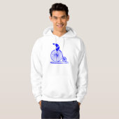 Mann auf einem Penny Farthing - Blau Hoodie (Vorne ganz)