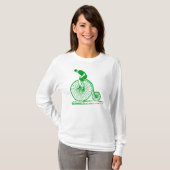 Mann auf einem Penny Farthing - Grass Green T-Shirt (Vorne ganz)