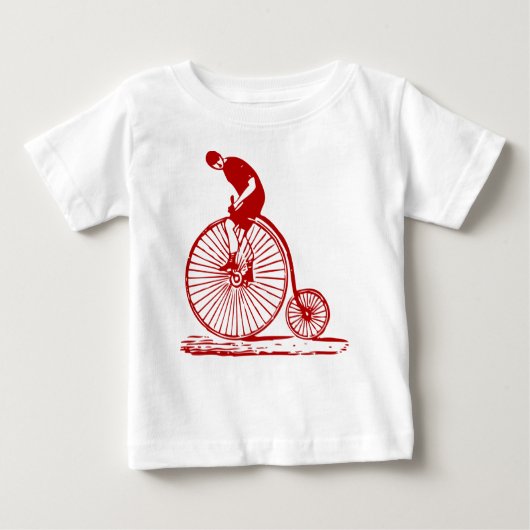 Mann auf einem Penny Farthing - Ruby Red Baby T-shirt (Vorderseite)