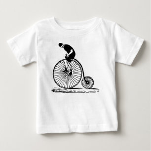 Mann auf einem Penny-Farthing - Schwarz Baby T-shirt