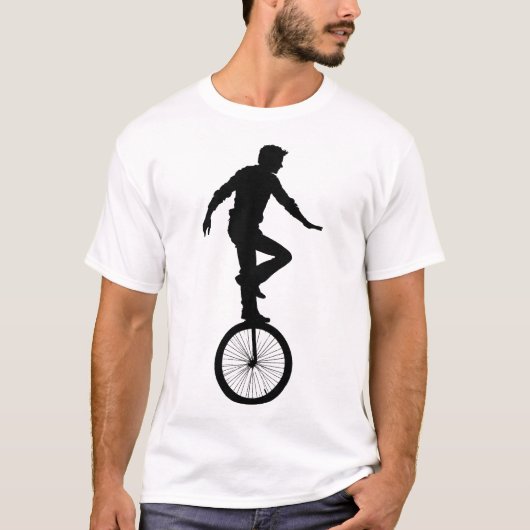 Mann auf Einrad T-Shirt (Vorderseite)