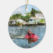 Mann auf Jet Ski Keramikornament (Links)