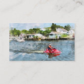 Mann auf Jet Ski Tuckerton Seaport Visitenkarte (Rückseite)
