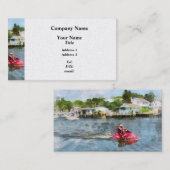 Mann auf Jet-Ski Tuckerton Seehafen Visitenkarte (Vorne/Hinten)
