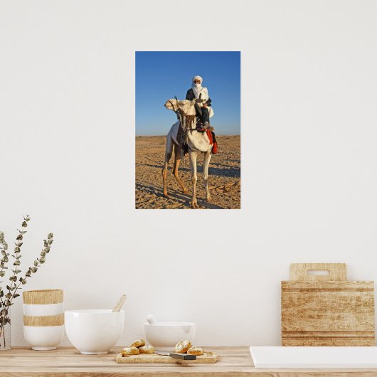 Mann auf Kamelplakat Poster (Küche)