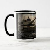 Mann auf Panzer Tasse (Links)