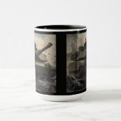 Mann auf Panzer Tasse (Zentrum)