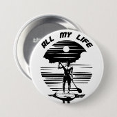 Mann auf plus Paddelbrett - SUP - Mein ganzes Lebe Button (Vorne & Hinten)