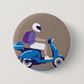 Mann auf Roller Button (Vorderseite)