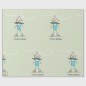 Mann auf Rollerskates Geschenkpapier (Flach)