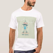 Mann auf Rollerskates T-Shirt (Vorderseite)