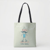 Mann auf Rollschuhen Tasche (Vorderseite)