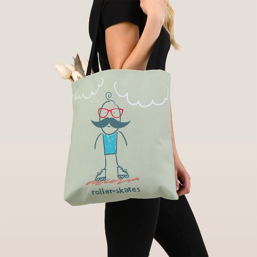 Mann auf Rollschuhen Tasche
