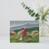 Mann aus Kasachstan Postkarte (Stehend Vorderseite)