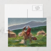 Mann aus Kasachstan Postkarte (Vorne/Hinten)