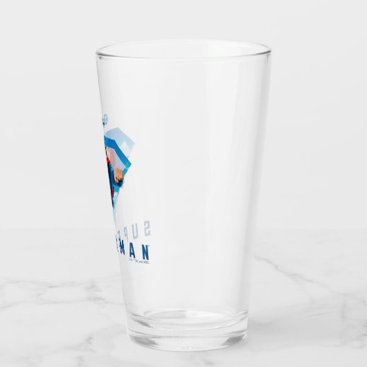 Mann aus Stahl im Flug Glas (Links)