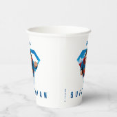 Mann aus Stahl im Flug Pappbecher (Rechts)