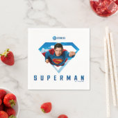 Mann aus Stahl im Flug Serviette (Beispiel)