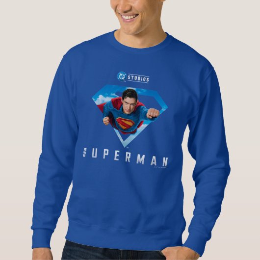 Mann aus Stahl im Flug Sweatshirt (Vorderseite)
