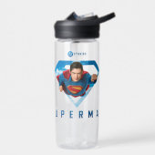 Mann aus Stahl im Flug Trinkflasche (Links)