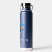 Mann aus Stahl im Flug Trinkflasche (Rückseite)