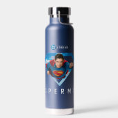 Mann aus Stahl im Flug Trinkflasche (Links)