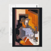 Mann aus Touraine von Juan Gris Postkarte (Vorne/Hinten)