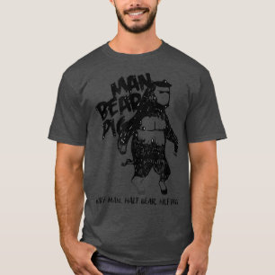 Mann Bär Schwein Lustig Vintage Tier Herren Grafik T-Shirt
