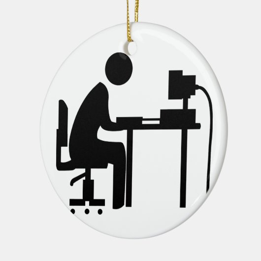 Mann bei der Arbeit Keramik Ornament (Links)