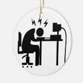 Mann bei der Arbeit Keramikornament (Links)